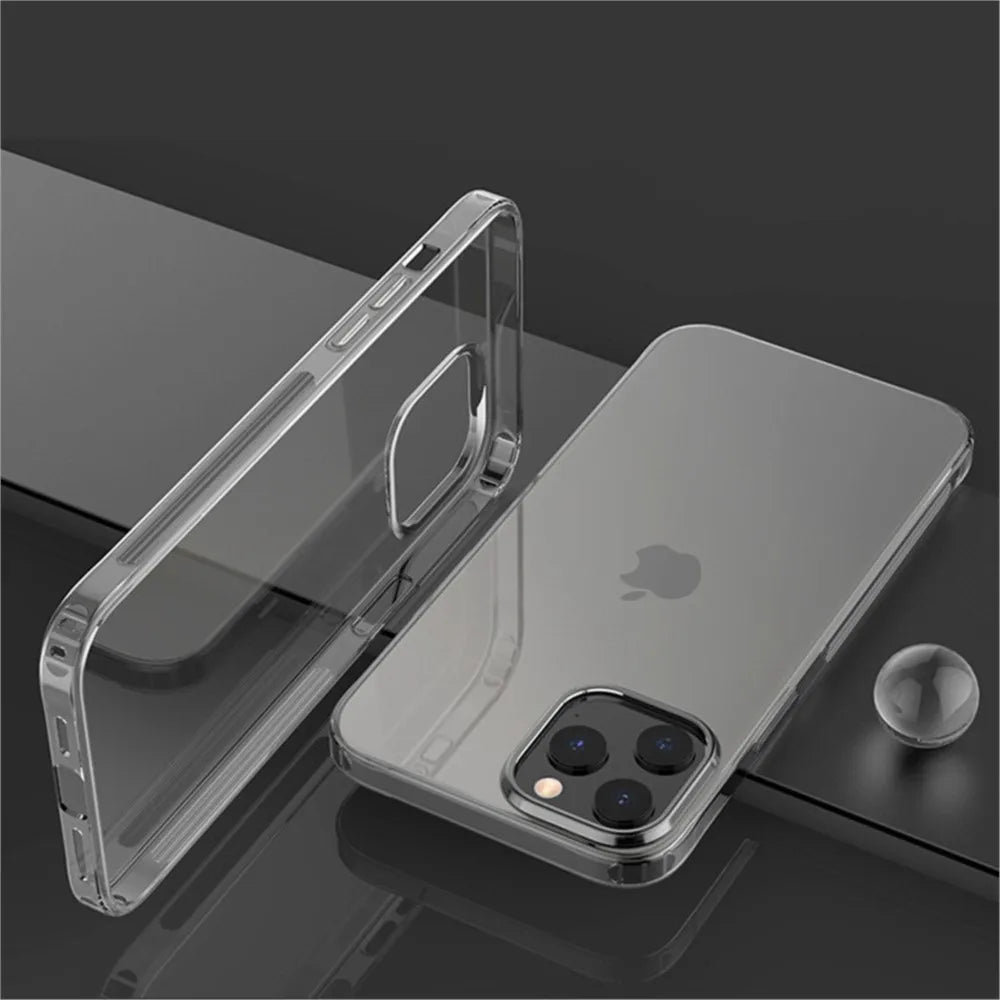 Cover iPhone Trasparente Anti-Ingiallimento – Compatibile iPhone 7 a 16 Pro Max