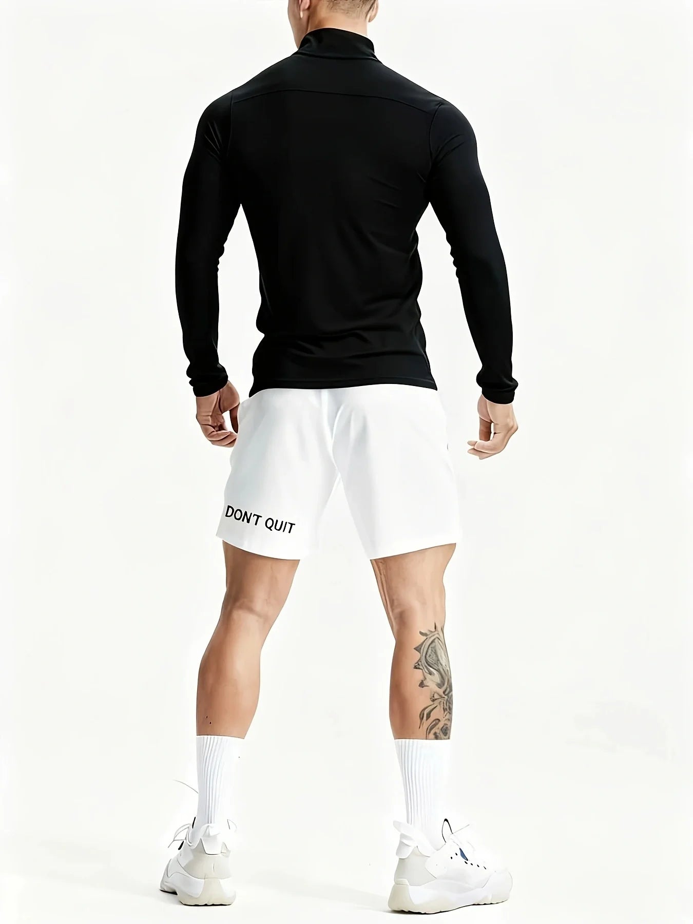 Maglia Sportiva Uomo Manica Lunga con Mezza Zip – Asciugatura Rapida in Poliestere per Palestra e Sport