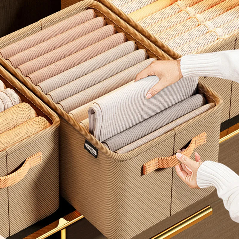 Organizer Armadio in TNT – Contenitore per Pantaloni, Maglioni e Jeans