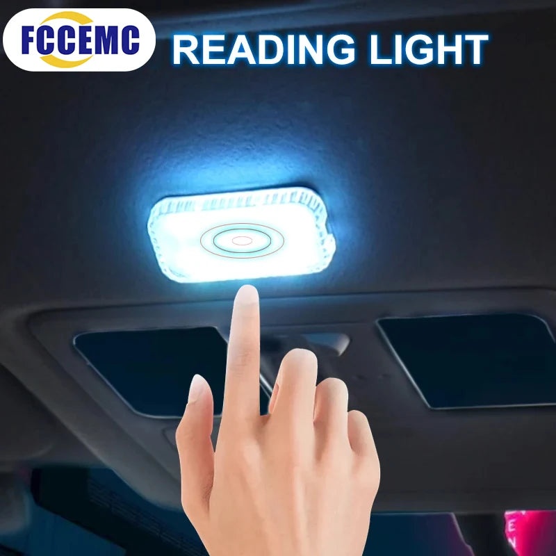 Luce LED Touch Wireless per Interni Auto – Ricarica USB, Soffitto e Portiera