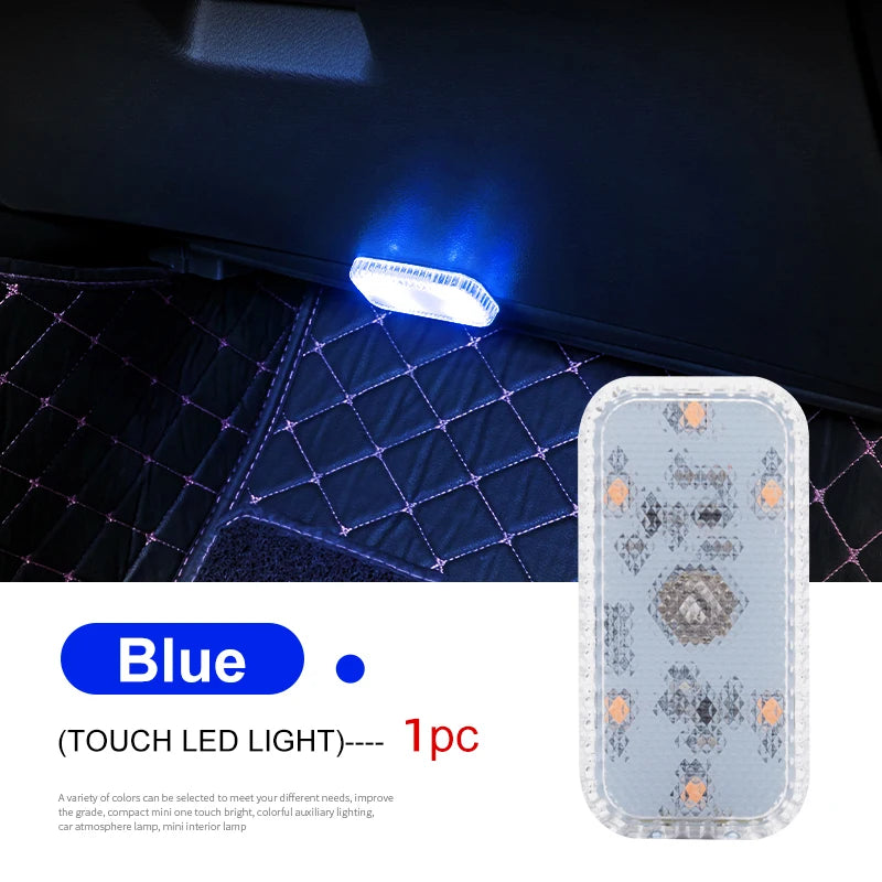 Luce LED Touch Wireless per Interni Auto – Ricarica USB, Soffitto e Portiera