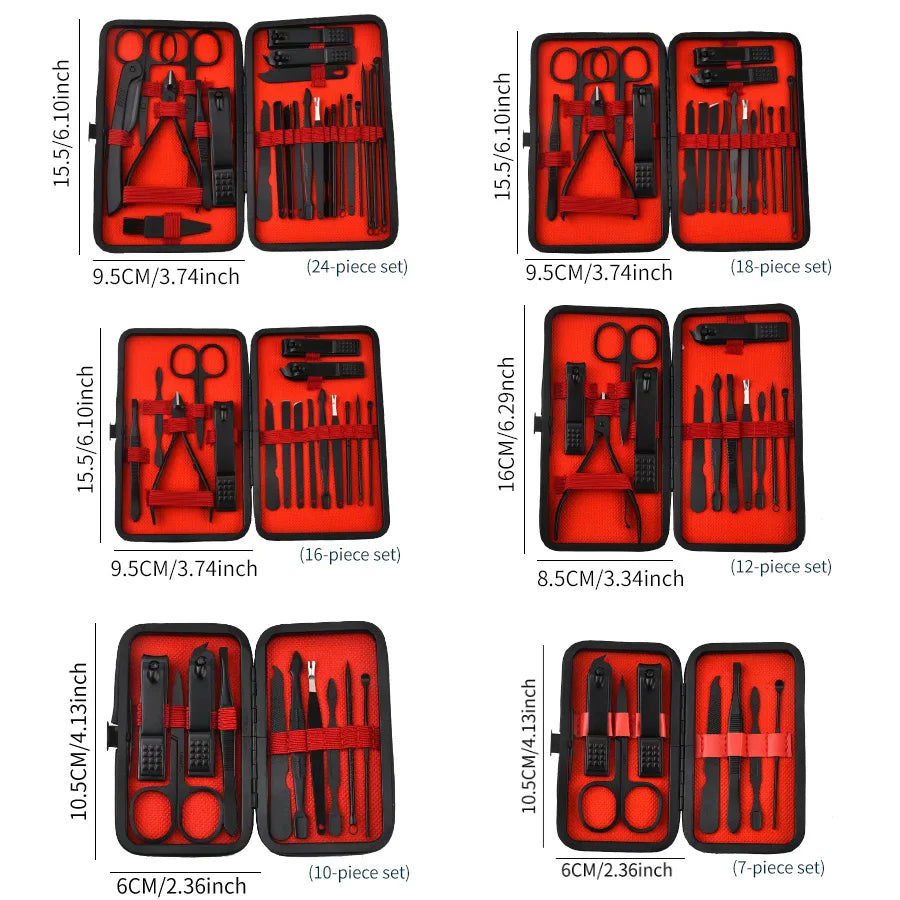 Set Taglia Unghie Professionale – Kit Manicure e Pedicure in Acciaio Inox