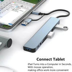 TYPE-C Hub USB3.0 Hub 8-in-2 USB-Verteiler mit SD/TF-Kartenleser & 3,5-mm-Audiobuchse für MacBook/PC/Laptop/Tablet-Geräte Splitter