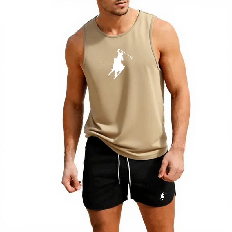Herren Sport-Set aus Weste und Shorts – 2-teilige Sommer-Sportbekleidung