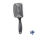 Pettine massaggiante per capelli districante e volumizzante, con design forato, strumento per lo styling di capelli veri e parrucche
