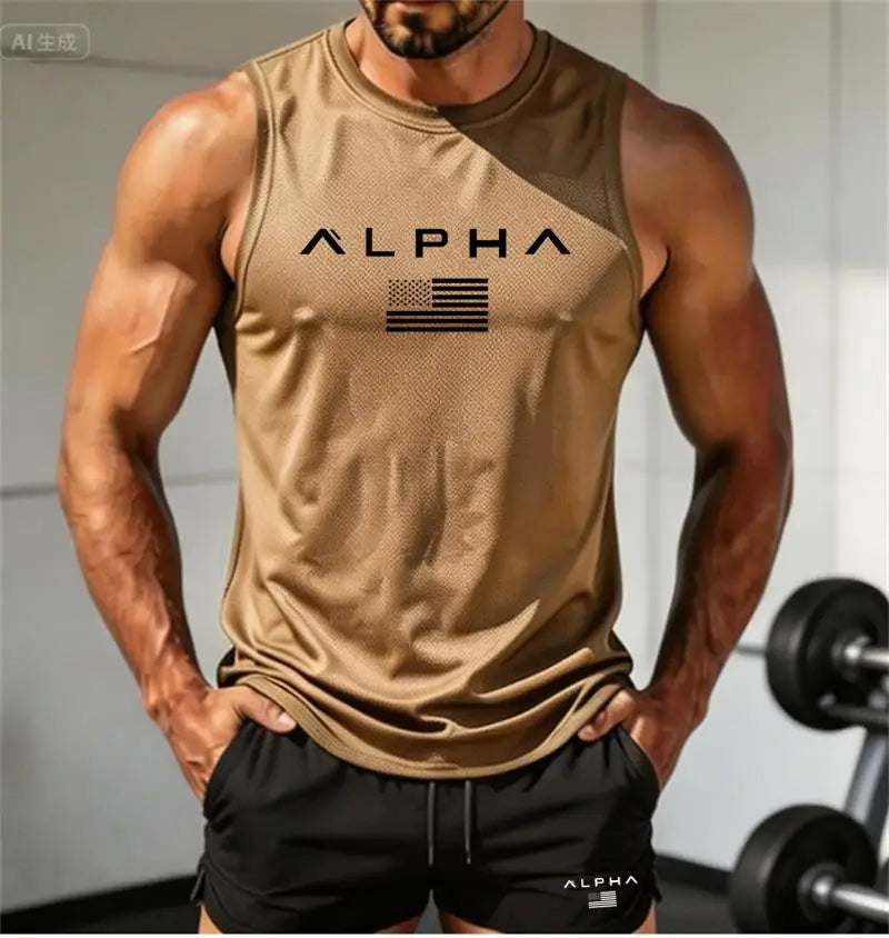 Bedrucktes Fitness-Set für Herren (Tanktop & Shorts) – Schnelltrocknende Basketball-Sportbekleidung