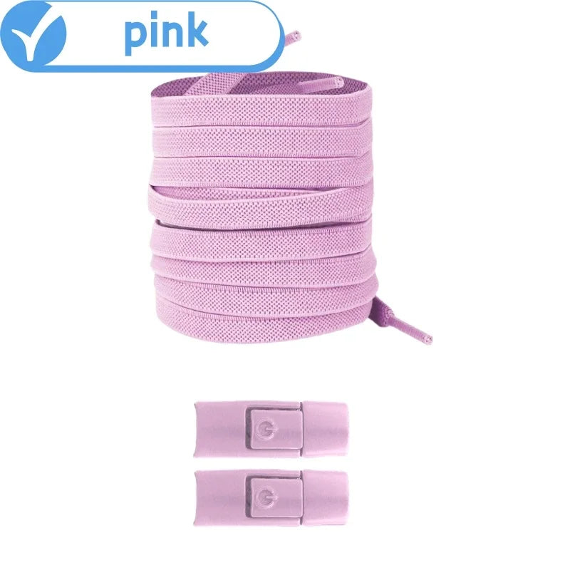 Lacci Elastici Senza Nodo con Chiusura a Pressione – Piatti 8mm per Sneaker, Bambini e Adulti