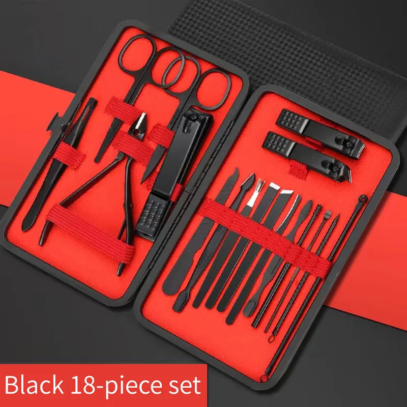 Set Taglia Unghie Professionale – Kit Manicure e Pedicure in Acciaio Inox