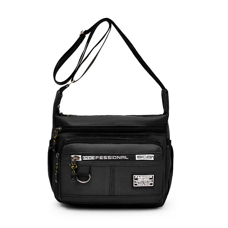 Borsa a Tracolla Uomo in Oxford – Messenger Bag Casual con Tasche Multiple