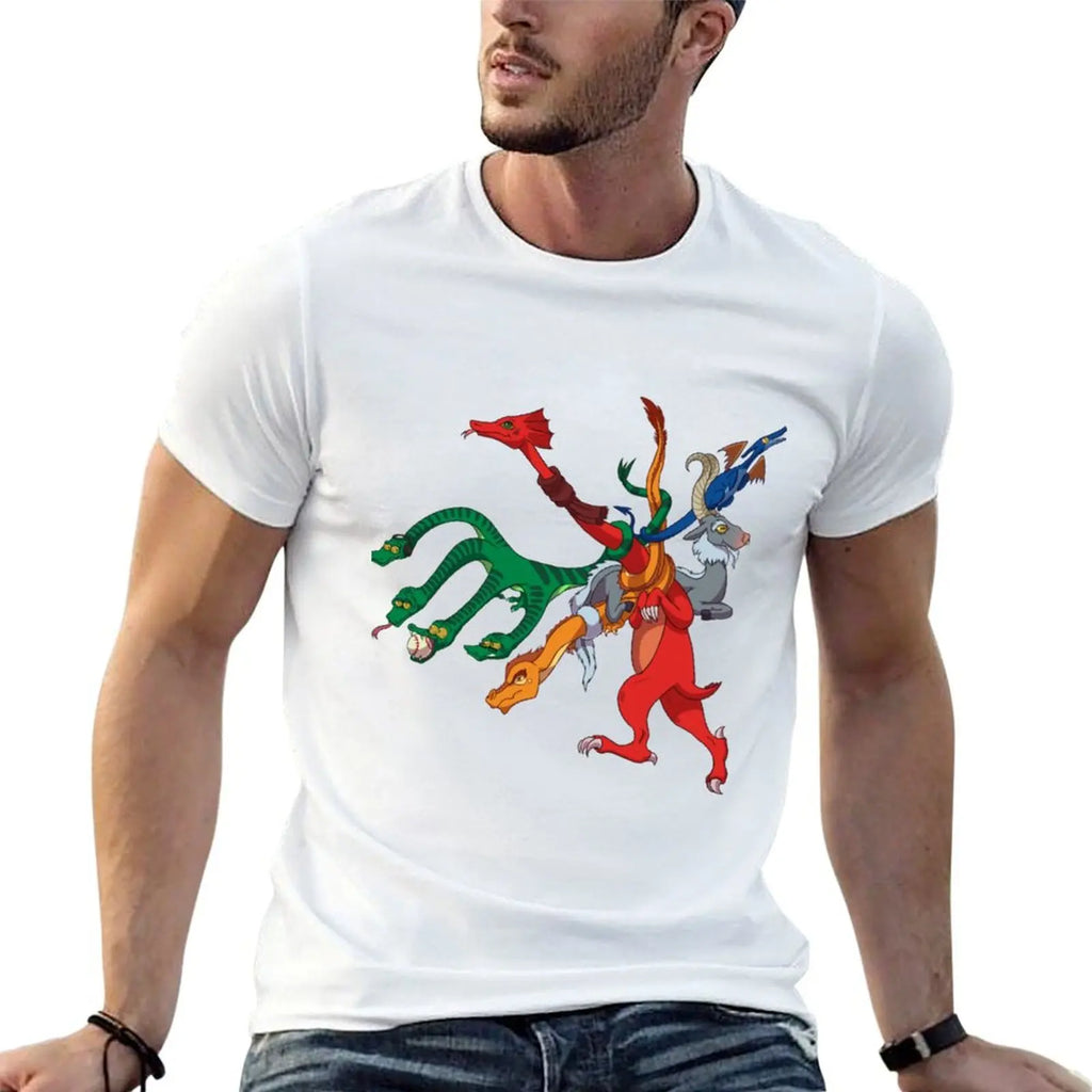 Dragon Print Classic T-Shirt – Men's Casual Tee