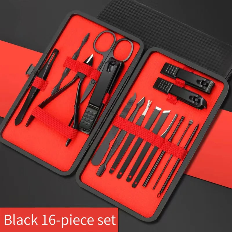 Set Taglia Unghie Professionale – Kit Manicure e Pedicure in Acciaio Inox