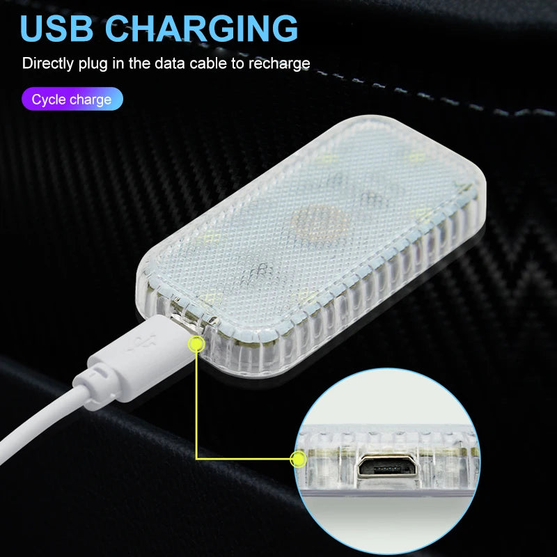 Luce LED Touch Wireless per Interni Auto – Ricarica USB, Soffitto e Portiera