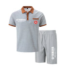 Herren Waffelpiqué-Polo & Shorts Set – Atmungsaktive lässige Streetwear