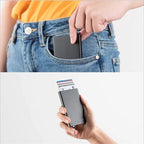 Portafoglio Slim RFID con Porta Carte Pop-Up – Uomo e Donna