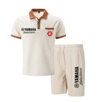 Herren Waffelpiqué-Polo & Shorts Set – Atmungsaktive lässige Streetwear