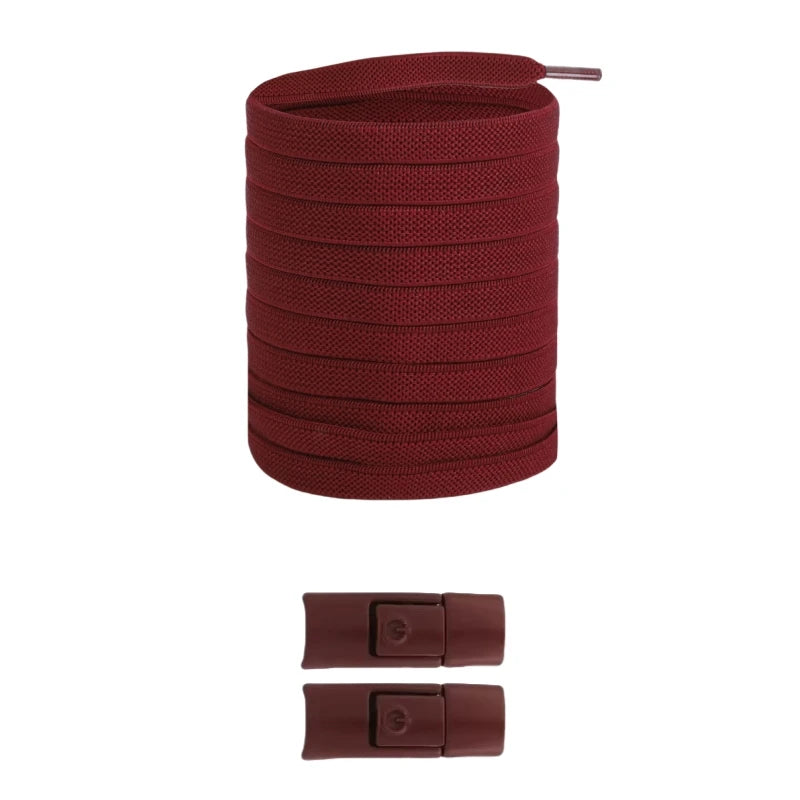Lacci Elastici Senza Nodo con Chiusura a Pressione – Piatti 8mm per Sneaker, Bambini e Adulti