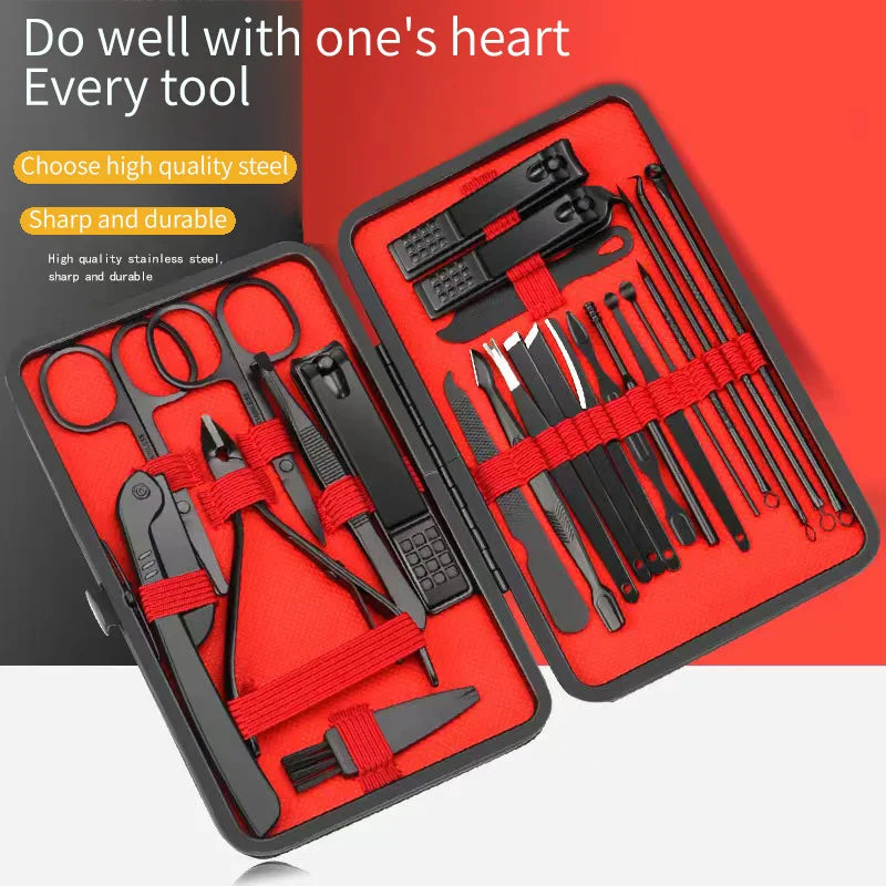 Set Taglia Unghie Professionale – Kit Manicure e Pedicure in Acciaio Inox
