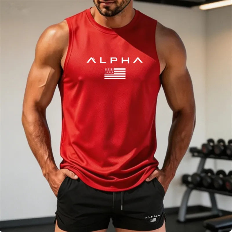 Men's Printed Fitness Vest & Shorts Set – Quick-Dry Basketball Activewear