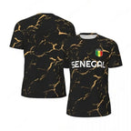 Senegal Flaggen 3D Fußball-T-Shirt – Sport-T-Shirt mit Grafik für Herren