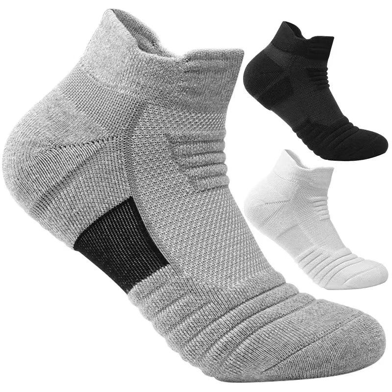Calzini Sportivi Traspiranti a Rete con Spugna – Set 3 Paia per Running, Trekking e Sport