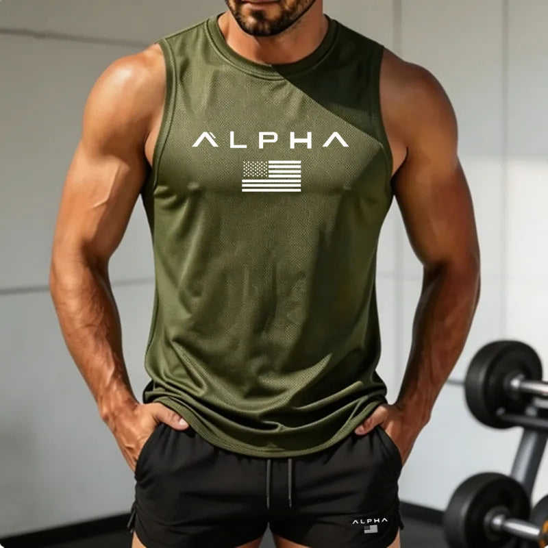 Bedrucktes Fitness-Set für Herren (Tanktop & Shorts) – Schnelltrocknende Basketball-Sportbekleidung