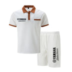 Herren Waffelpiqué-Polo & Shorts Set – Atmungsaktive lässige Streetwear