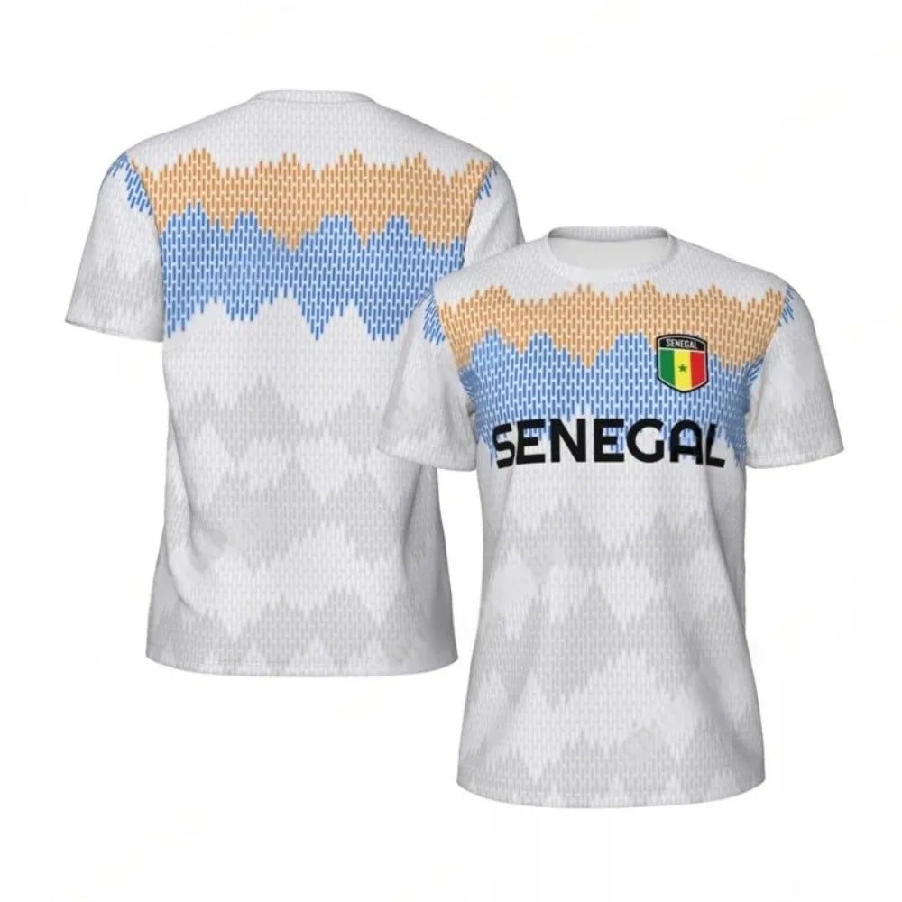 Senegal Flag 3D Football T-Shirt – Men's Graphic Sports Tee