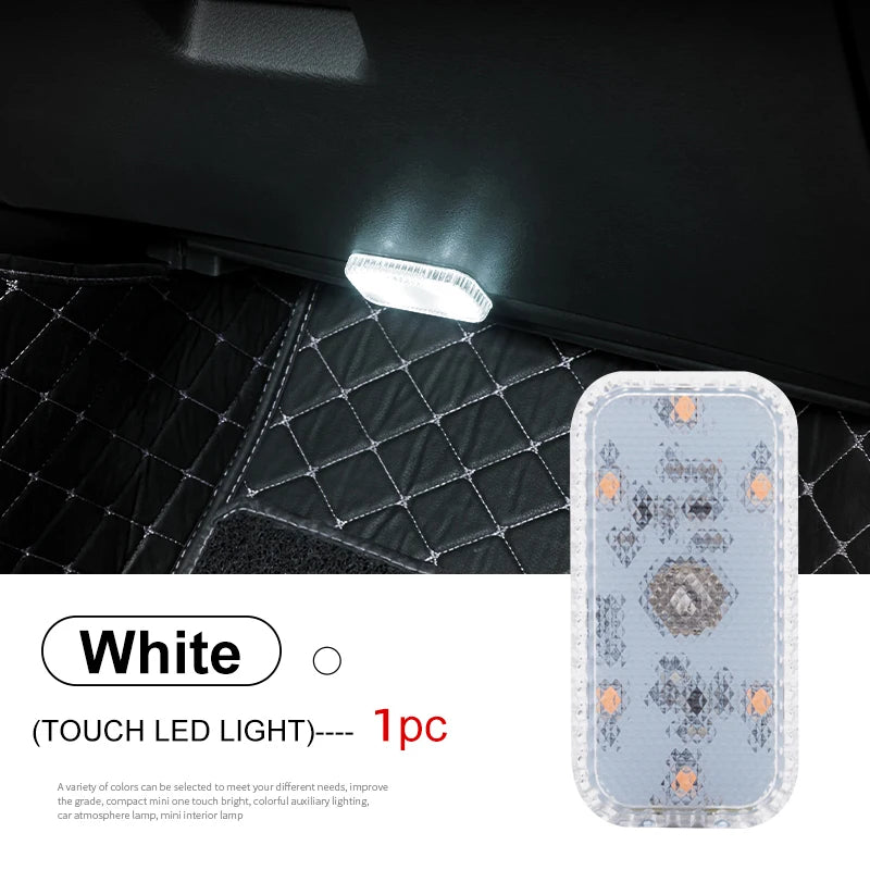 Luce LED Touch Wireless per Interni Auto – Ricarica USB, Soffitto e Portiera