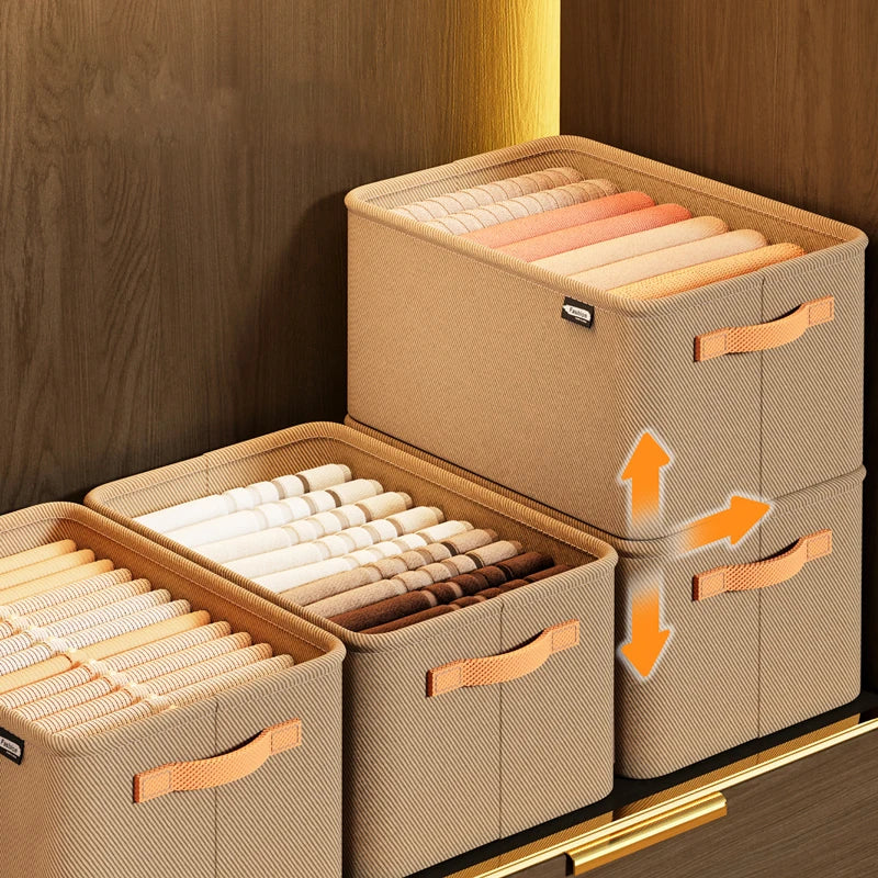 Organizer Armadio in TNT – Contenitore per Pantaloni, Maglioni e Jeans