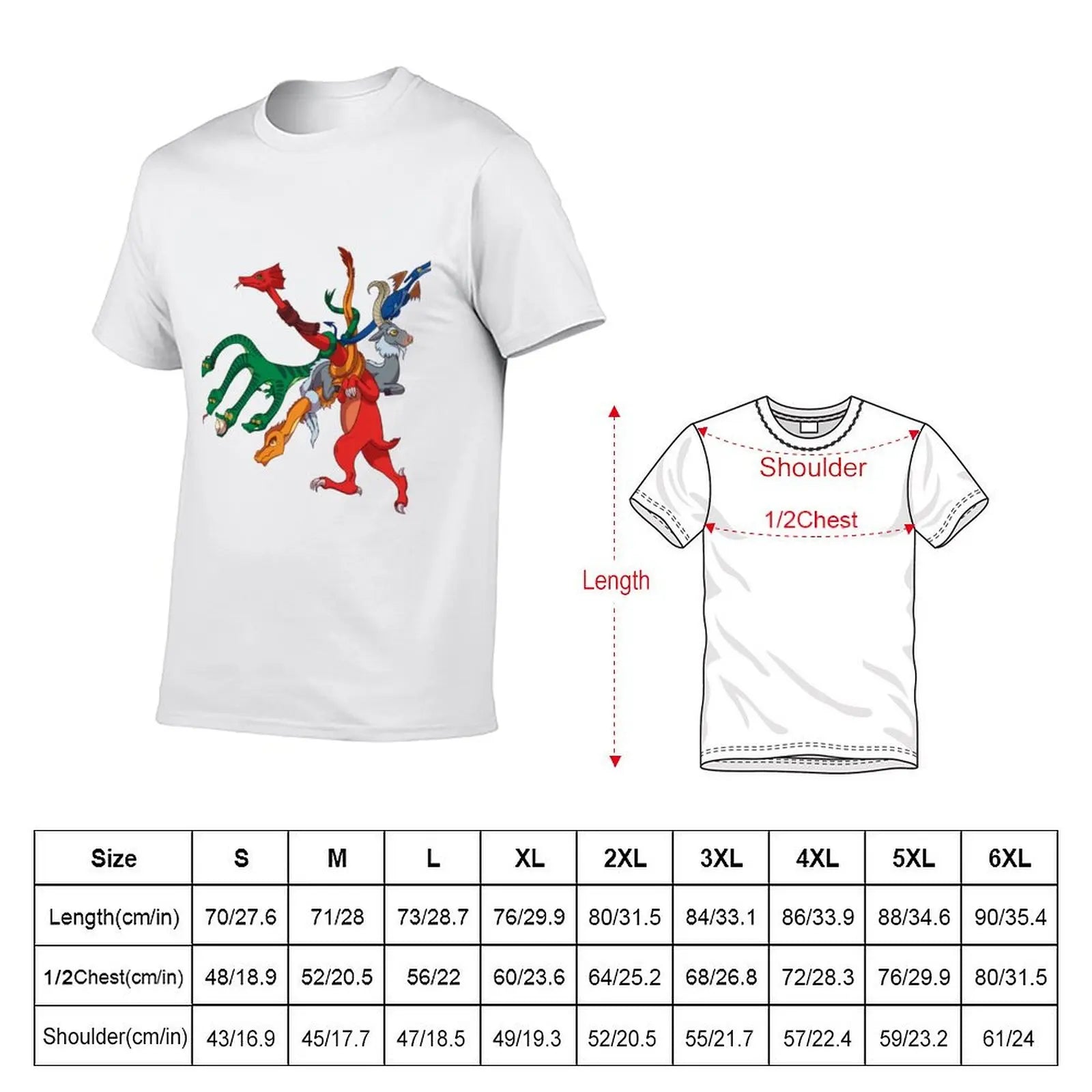 Dragon Print Classic T-Shirt – Men's Casual Tee
