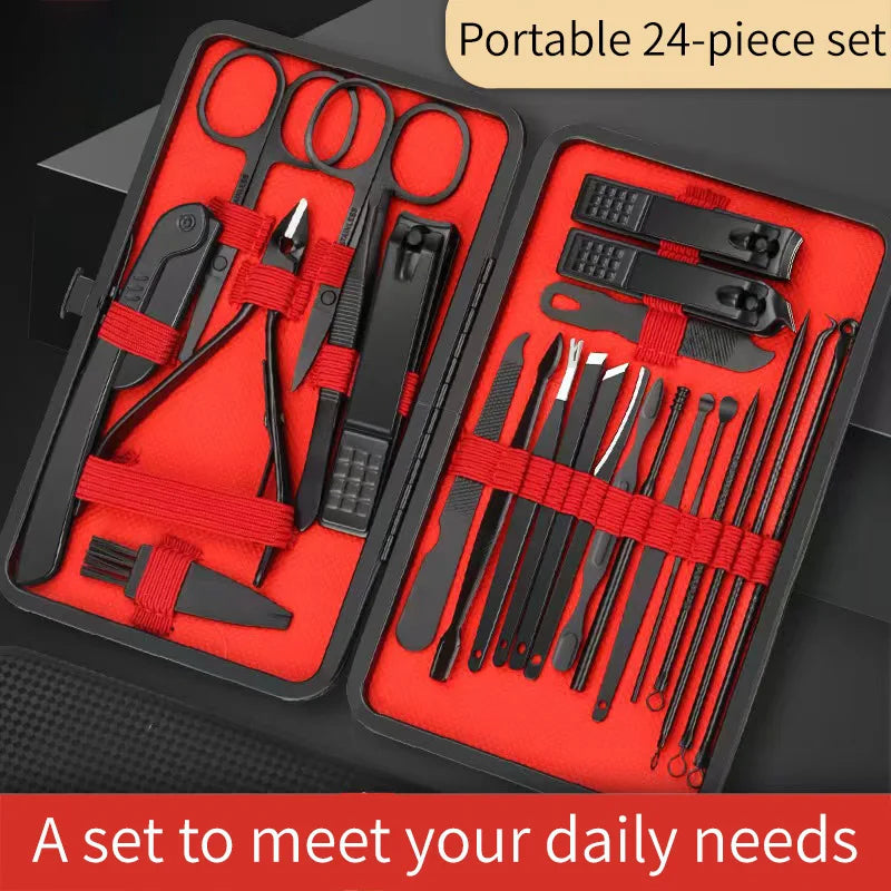 Set Taglia Unghie Professionale – Kit Manicure e Pedicure in Acciaio Inox