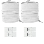 Elastische Schnürsenkel ohne Binden mit Druckknopfverschluss – flach 8 mm für Sneaker, Kinder und Erwachsene