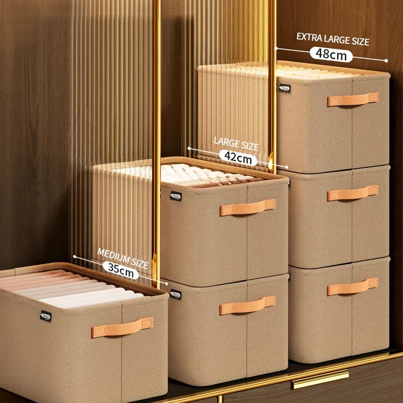 Organizer Armadio in TNT – Contenitore per Pantaloni, Maglioni e Jeans