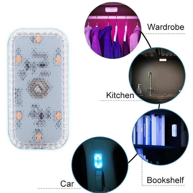 Luce LED Touch Wireless per Interni Auto – Ricarica USB, Soffitto e Portiera