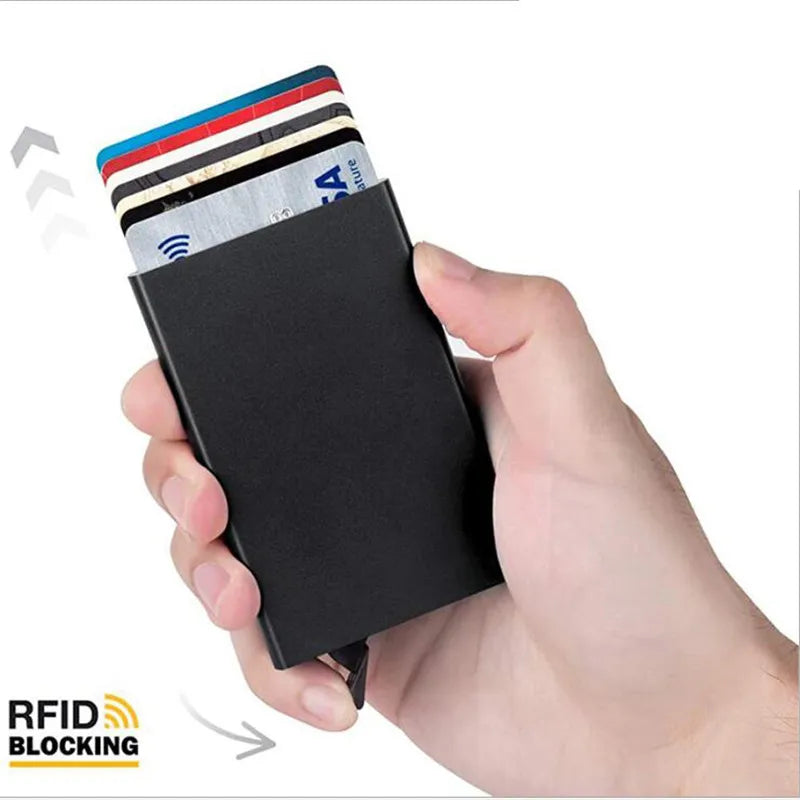 Portafoglio Slim RFID con Porta Carte Pop-Up – Uomo e Donna