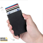 Portafoglio Slim RFID con Porta Carte Pop-Up – Uomo e Donna