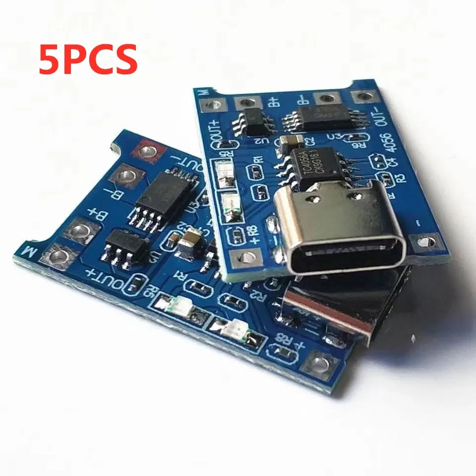 Modulo Caricabatterie TP4056 18650 con Protezione – Micro USB / Type-C / Mini USB
