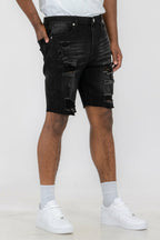 Gewaschene Jeansshorts im Used-Look — Herren Freizeit