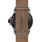 Otto Chrono Argento Nero - Cinturino in pelle artigianale