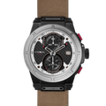 Otto Chrono Silver Black - Artisanal Leather Strap