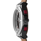 Otto Chrono Argento Nero - Cinturino in pelle artigianale