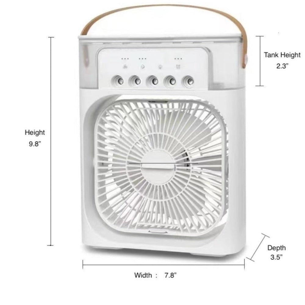 Portable Desktop Air Cooler — 3-in-1 USB Fan