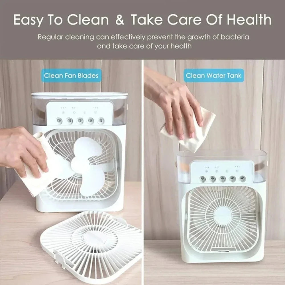 Portable Desktop Air Cooler — 3-in-1 USB Fan