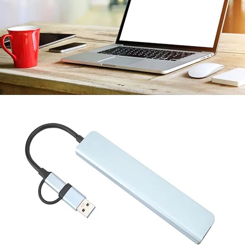Hub USB-C 8 in 1 – 4 Porte USB, USB-C, Lettore TF/SD, Audio 3.5mm per MacBook, iPad Pro e iPhone 15