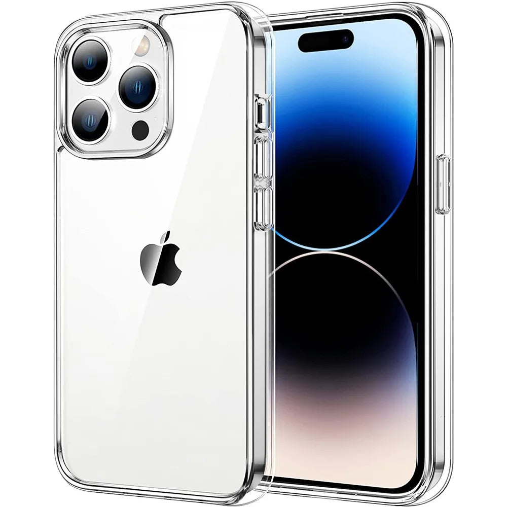 Cover iPhone Trasparente Anti-Ingiallimento – Compatibile iPhone 7 a 16 Pro Max