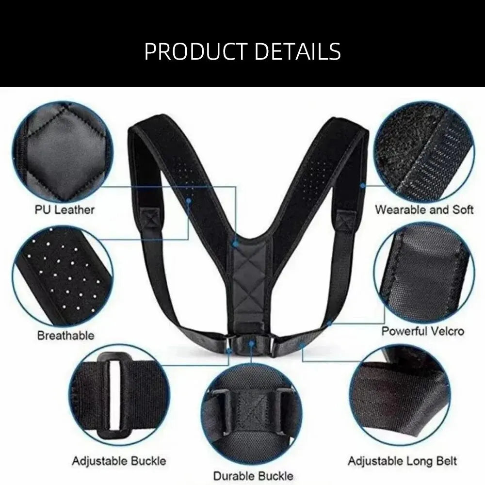 Cintura Correttore di Postura Schiena – Unisex Traspirante Anti-Gobba