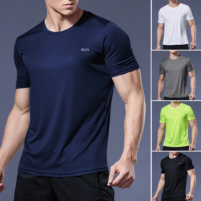 Maglia Sportiva Uomo Asciugatura Rapida – T-Shirt Compressione per Running, Calcio e Fitness
