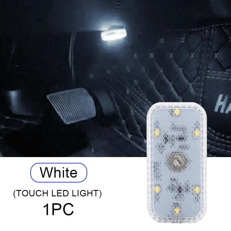 Luce LED Touch Wireless per Interni Auto – Ricarica USB, Soffitto e Portiera