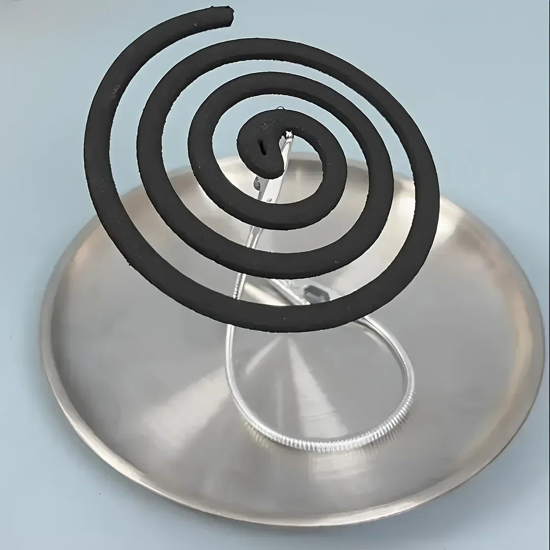 Porta Spirale Antizanzare in Acciaio Inox – Supporto Verticale con Clip Regolabili