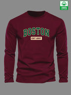 Herren-Langarmshirt Boston EST 1997 – 100 % Baumwolle